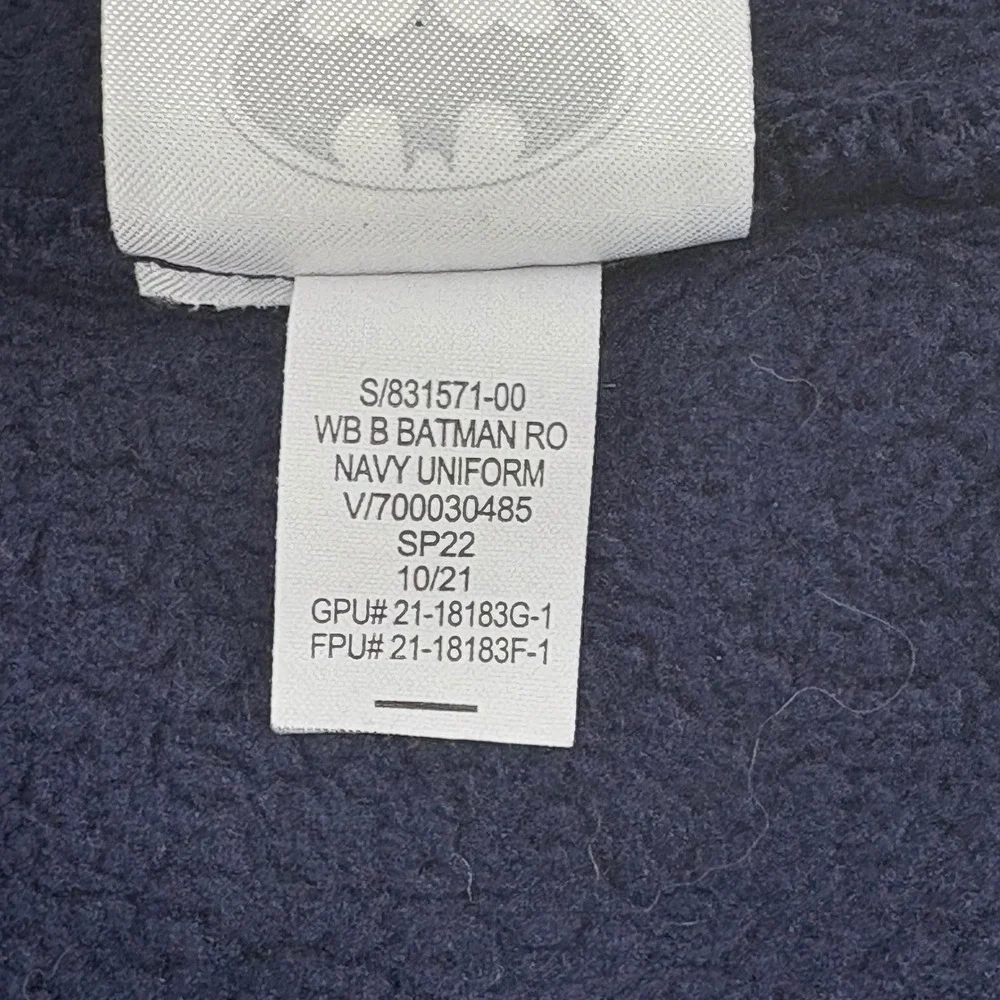 Gap Kids DC Batman Robe Navy Uniform Hooded Bathrobe Size 14 Fleece Soft Plush - Picture 7 of 7